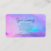 80er Style Pastel Sky | Moderne Glam Business Card Visitenkarte (Rückseite)