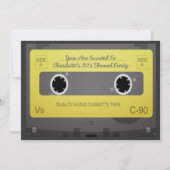 80er Style Retro Music Tape Party Einladung (Vorderseite)