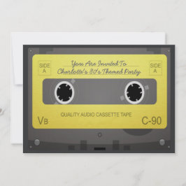 80er Style Retro Music Tape Party Einladung