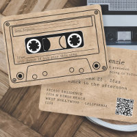 80er Style Retro Music Tape Wedding