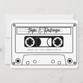 80er Style Retro Musik-Tape Hochzeit Einladung
