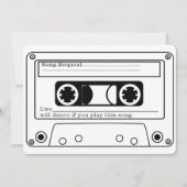 80er Style Retro Musik-Tape Hochzeit RSVP Einladung (Vorderseite)
