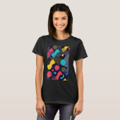 80er Style Retro Muster Art T-Shirt (Vorne ganz)