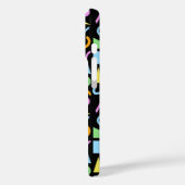 80er Style Shape Patternfarbe auf schwarz Case-Mate iPhone Hülle (Rückseite / Links)