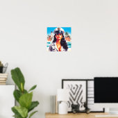 80er Summer Beach Uniform Girl Poster (Heimbüro)