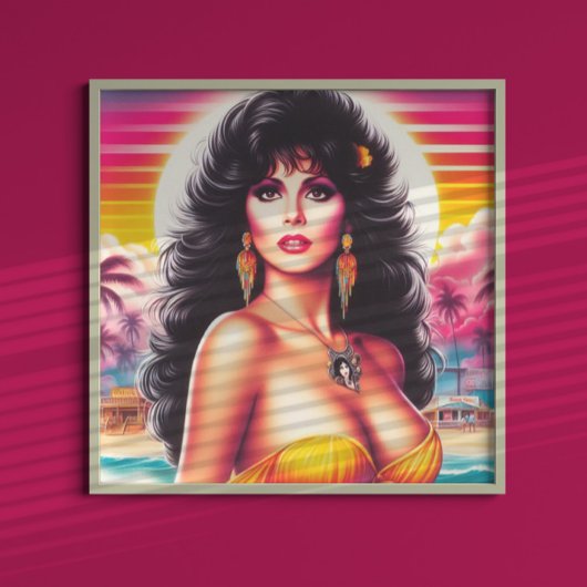 80er Summer Woman Poster