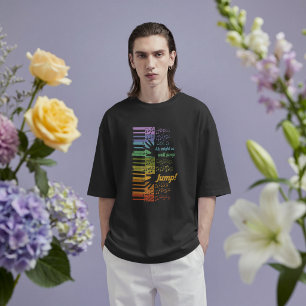 80er Synth Jump – Farbige Keyboard-Musik T-Shirt