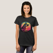 80er Synthwave Deutscher Schäferhund mit einer Ret T-Shirt (Vorne ganz)