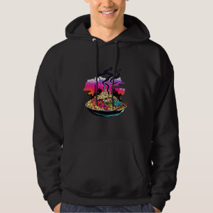 80er Synthwave gebratener Reis mit einer retro Äst Hoodie