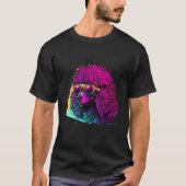 80er Synthwave mit Poodle Retrowave T-Shirt (Vorderseite)