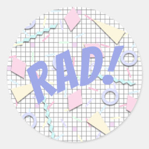 80er Themed "Krass" Slogan Sticker