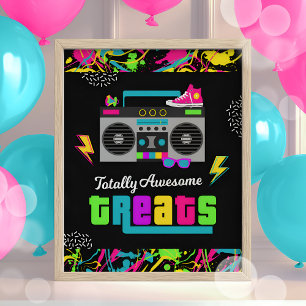 80er Totale Phantastische Leckereien Party Geburts Poster