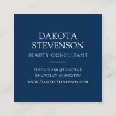 80er Trendy Abstrakt | Gold-Monogramm für Navy und Telefonnummerkarte (Rückseite)