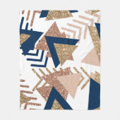 80er Trendy Abstrakt | Gold-Muster für Marine und Fleecedecke (Vorderseite)