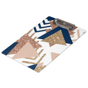 80er Trendy Abstrakt Gold-Muster für Marine und Klemmbrett