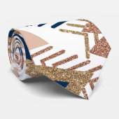 80er Trendy Abstrakt | Gold-Muster für Marine und  Krawatte (Gerollt)