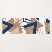 80er Trendy Abstrakt | Gold-Muster für Marine und  Yogamatte (Rückseite (Horizontal))
