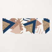 80er Trendy Abstrakt | Gold-Muster für Marine und  Yogamatte (Vorderseite (Horizontal))
