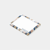 80er Trendy Abstrakt | Marine und Rose Gold Custom Post-it Klebezettel (angewinkelt)