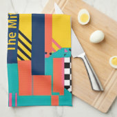 80er Trendy Geschirrtuch (Viertel Falte)