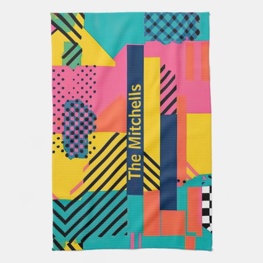 80er Trendy Geschirrtuch (Vertikal)