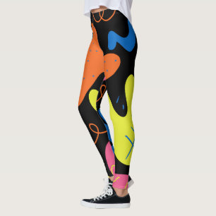 80er tropfendes Schleim-Kostüm Halloween-Blobs Leggings