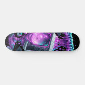 80er TV- und Technik mit "Static"-Text Skateboard (Horizontal)