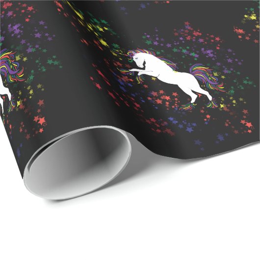 80er unicorn geschenkpapier (Rolleneckpunkt)