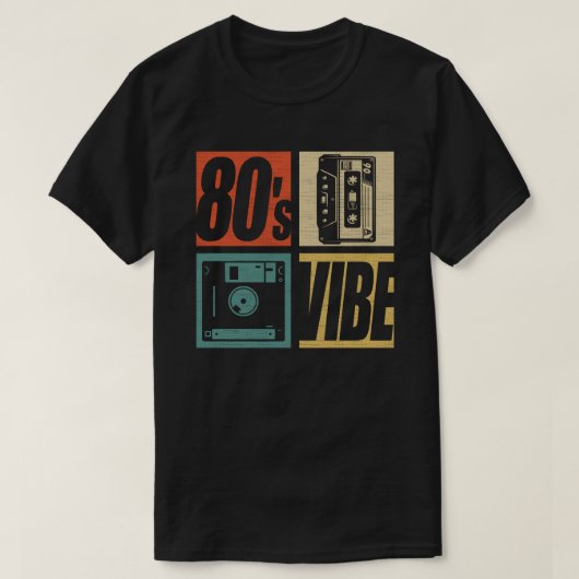 80er Vibe 1980er Fashion 80 Theme Party Aighties T-Shirt (Design vorne)