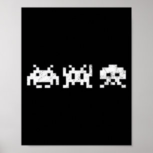 80er Videospiel Vintag Retro Arcade Nostalgie Spie Poster