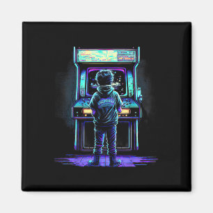 80er Videospiel Vintage Retro Arcade 3 Magnet