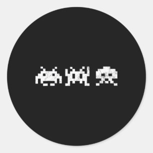 80er Videospiel Vintage Retro Arcade Nostalgie Spi Runder Aufkleber