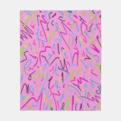 80er Vintag drucken in Rosa Fleecedecke (Vorderseite)