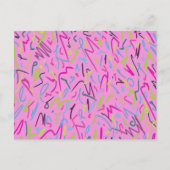 80er Vintag drucken in Rosa Postkarte (Vorderseite)