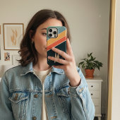 80er Vintage ästhetische Stripe stilvolle Monogram iPhone Hülle