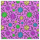 80er-Viren in rosa Gewebe Stoff (Muster)