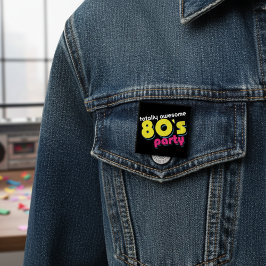 80er völlig phantastisches Party Button