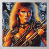 80er Warrior Woman Poster (Vorne)