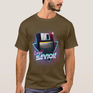 80er World Savior Retro Wave Floppy Disk Computer T-Shirt