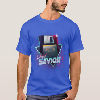 80er World Savior - Retro Wave Floppy Diskette - C T-Shirt