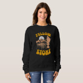 80er Yellowstone Park Retro Geyser Bison gestört Sweatshirt (Vorne ganz)