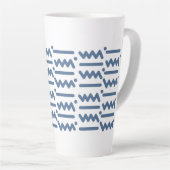 80er Zigzag Wallpaper - Blau Milchtasse (Rechte Ecke)