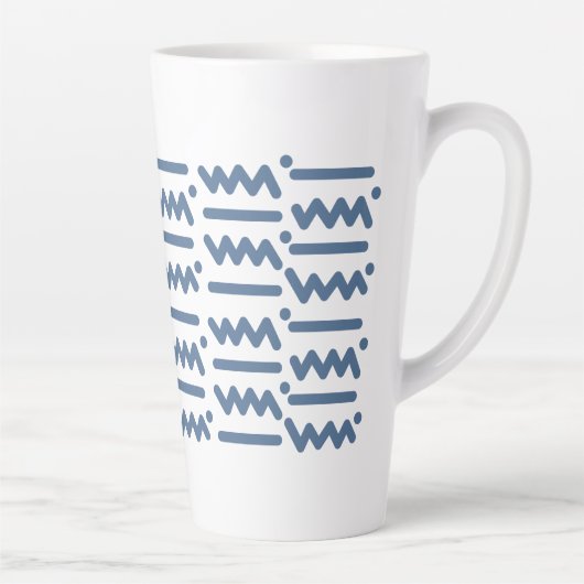 80er Zigzag Wallpaper - Blau Milchtasse (Rechts)