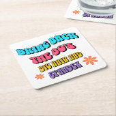 80er zurückbringen rechteckiger pappuntersetzer (angewinkelt)