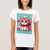80's 8bit cat T-Shirt (Vorderseite)