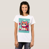 80's 8bit cat T-Shirt (Vorne ganz)