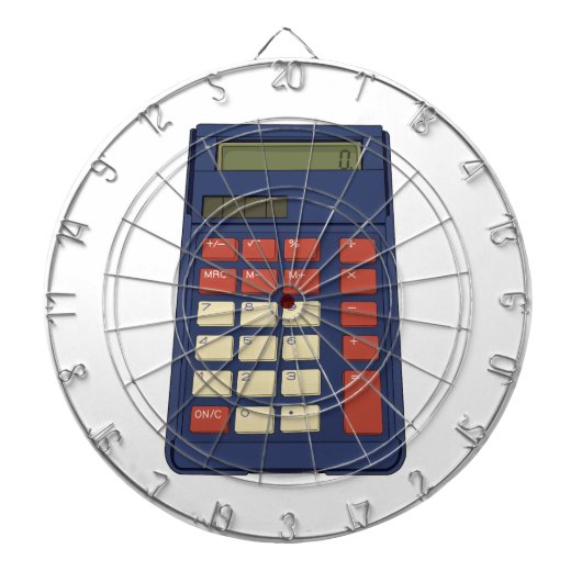 80's 90's Calculator Math School Nostalgia Dartscheibe (vorne)