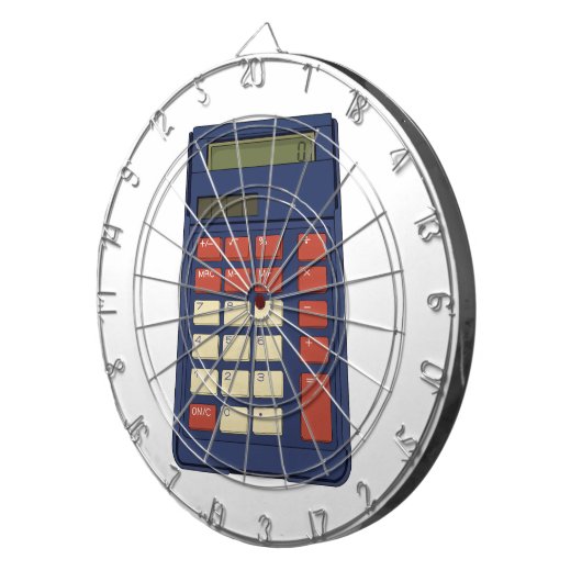 80's 90's Calculator Math School Nostalgia Dartscheibe (Vorderseite rechts)