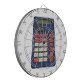 80's 90's Calculator Math School Nostalgia Dartscheibe (Vorderseite Links)