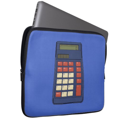 80's 90's Calculator Math School Nostalgia Laptopschutzhülle (Vorne Rechts)